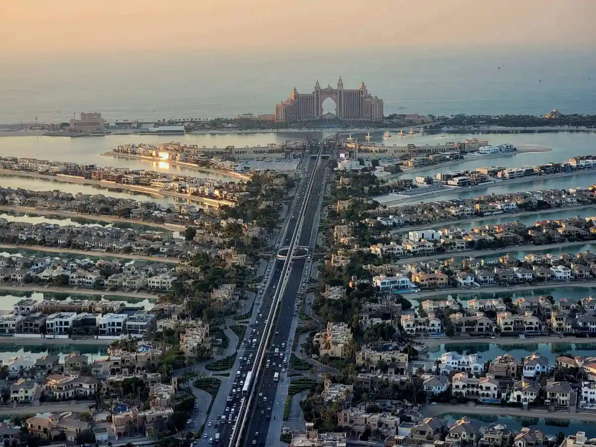 Palm Jumeirah vanuit de lucht